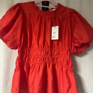 THML Red Puff Sleeve Blouse